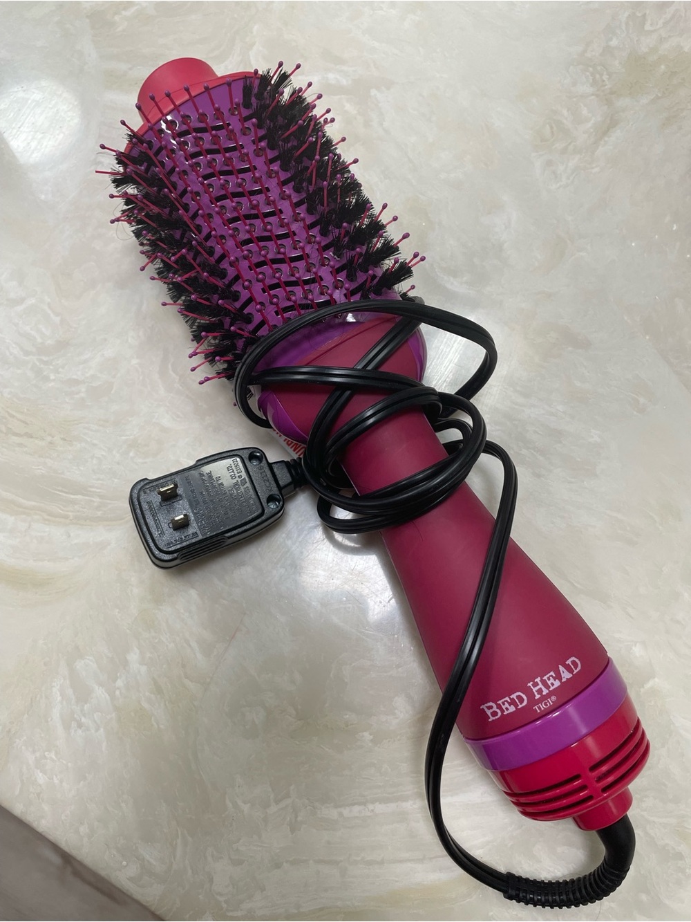 BedHead Hot Air Round Brush Styler — Magenta and Purple